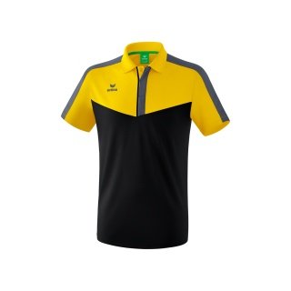 Erima Sport-Polo Squad (100% Polyester) gelb/schwarz/grau Herren