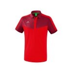 Erima Sport-Polo Squad (100% Polyester) bordeaux/rot Herren