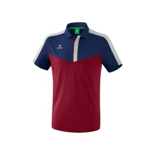Erima Sport-Polo Squad (100% Polyester) bordeauxrot/navyblau Herren