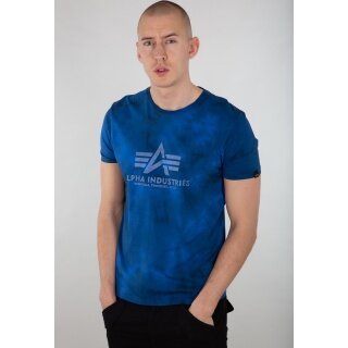 Alpha Industries Tshirt Basic (Baumwolle) Batik blau Herren