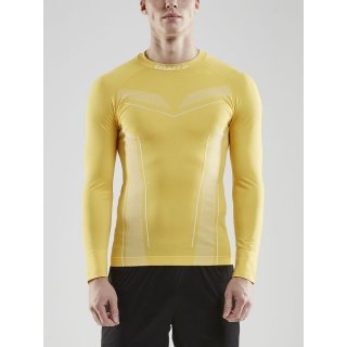 Craft Langarmshirt Pro Control Seamless (nahtlos) Unterwäsche gelb Herren