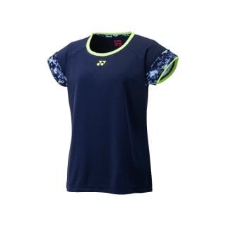Yonex Sport-Shirt mit Graphic Print an Ärmeln #22 navyblau Damen