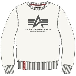 Alpha Industries Pullover Basic (Baumwolle) Sweater jet stream weiss Herren