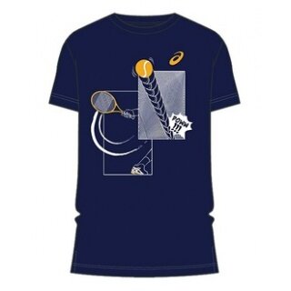 Asics Tennis Tshirt Graphic 2021 peacoatblau Jungen#