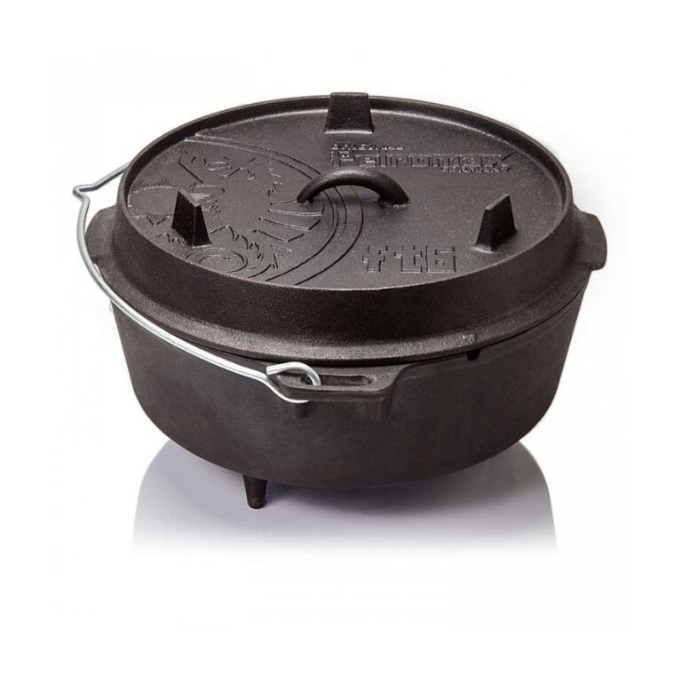 Petromax Feuertopf ft6 (Dutch Oven) aus Gusseisen - Inhalt Topf (max.): 5,5 Liter - schwarz - 9.7kg
