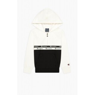 Champion Kapuzenpullover Half Zip (Hoodie) American Tape weiss/schwarz Jungen