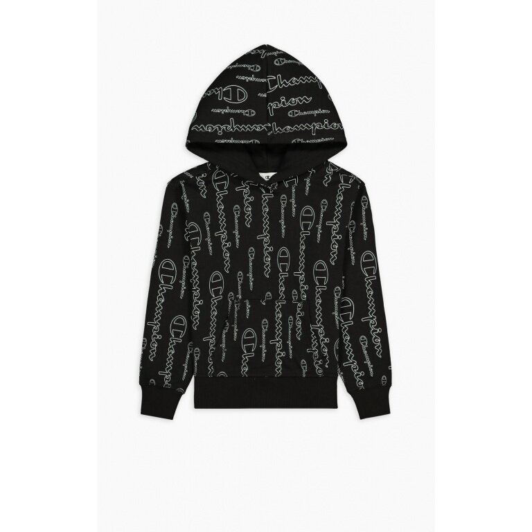 Champion Kapuzenpullover Hoodie American Classic Champion Print (gefüttert) schwarz Mädchen
