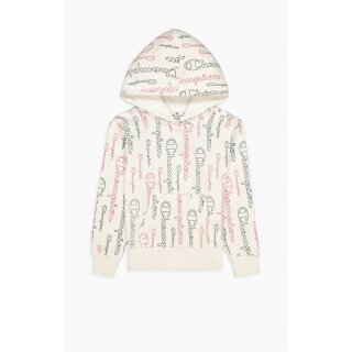 Champion Kapuzenpullover Hoodie American Classic Champion Print (gefüttert) weiss Mädchen/Girls