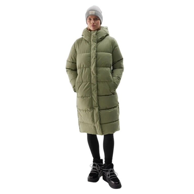 4F Wintermantel F475 Down Jacket (Daunenmantel, warm, wasserabweisend) khaki/grün Damen