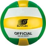Sunflex Volleyball Sunflasch - weiss/gelb/grün - 1 Stück