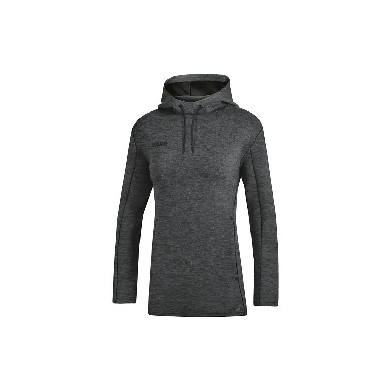 JAKO Kapuzenpullover Premium Basics (Double-Tech-Knit) anthrazitgrau Damen