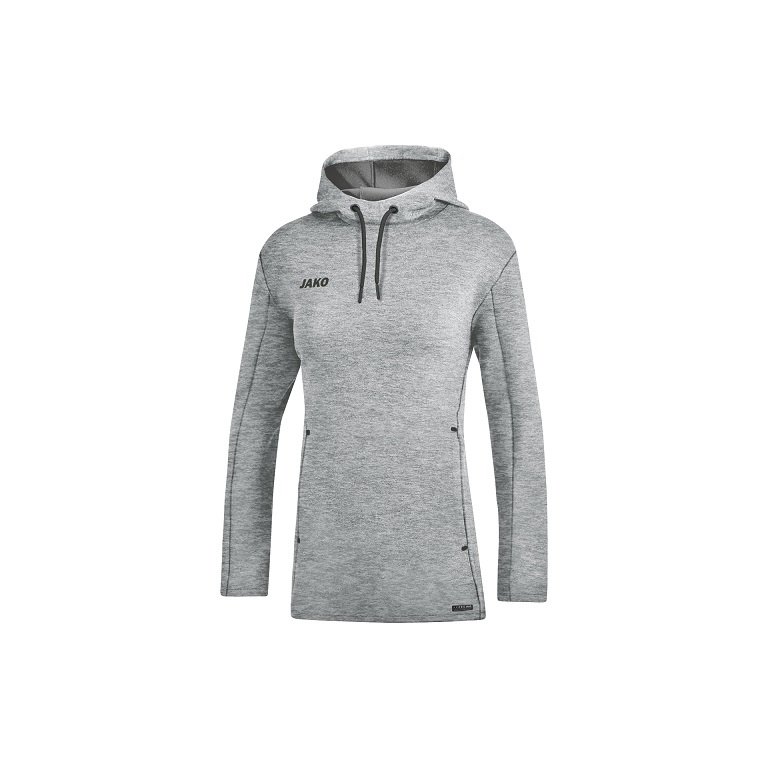 JAKO Kapuzenpullover Premium Basics (Double-Tech-Knit) hellgrau Damen