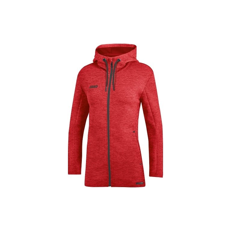 JAKO Kapuzenjacke Premium Basics (Double-Tech-Knit) rot Damen