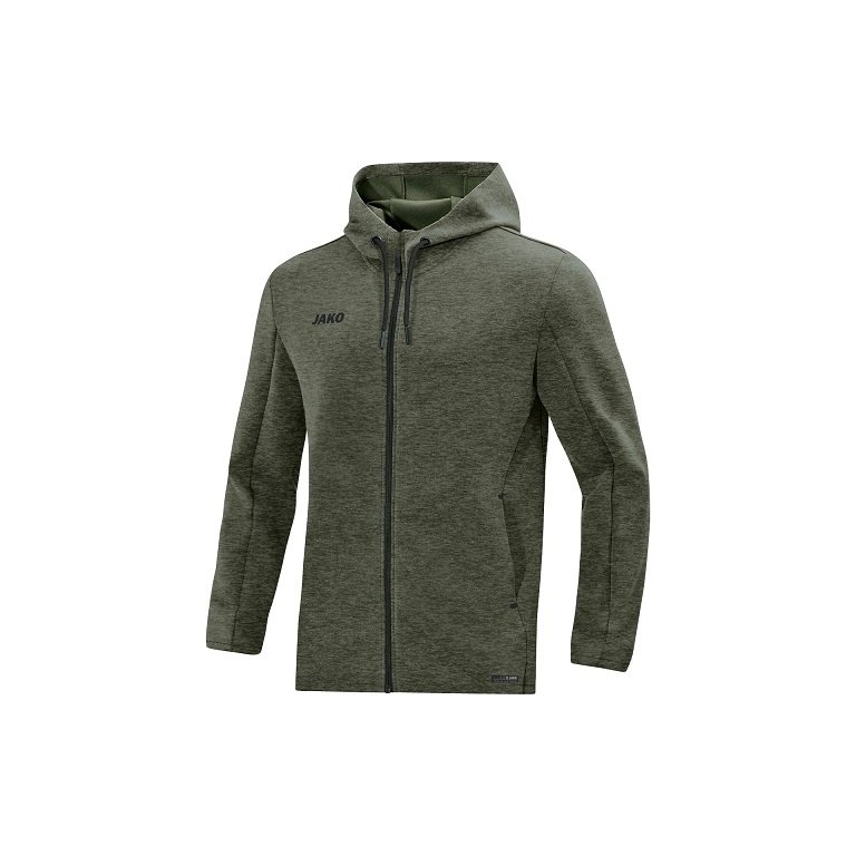 JAKO Kapuzenjacke Premium Basics (Double-Tech-Knit) khakibraun Herren