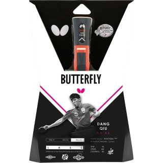Butterfly Tischtennisschläger Dang Qiu DQX3 - Wakaba Belag mit einem 2,0 mm Schwamm - 1 Schläger