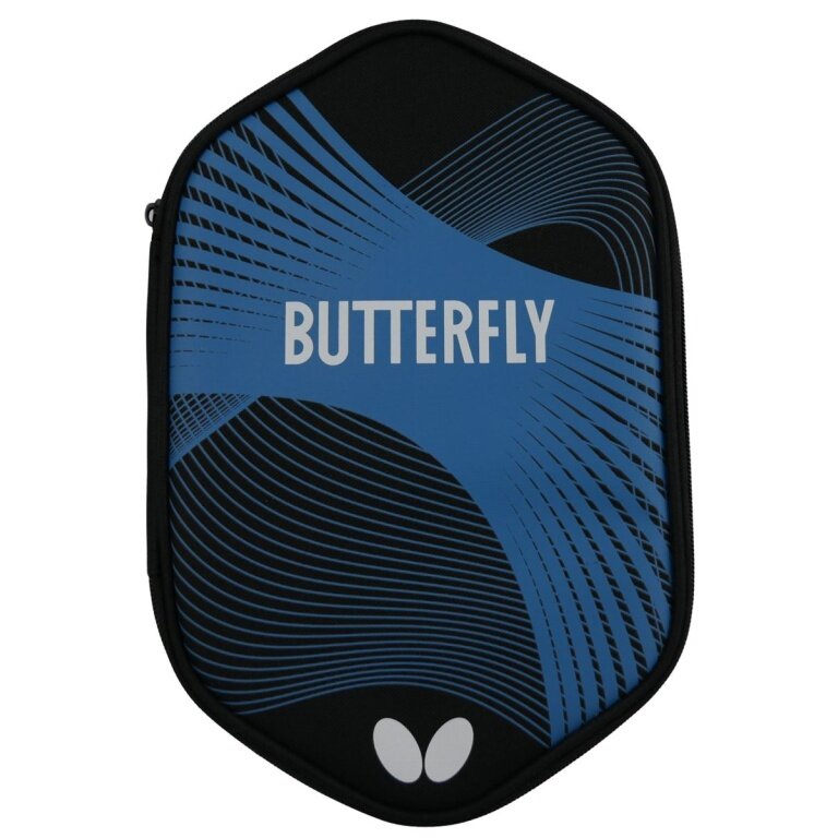 Butterfly Tischtennisschlägerhülle Curve Case II - Schlägerhülle für 2 Schläger und 6 Bälle - schwarz/blau