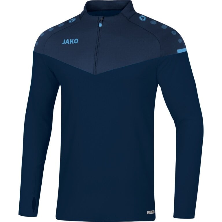 JAKO Sport-Langarmshirt Ziptop Champ 2.0 (100% Polyester) marine/blau/hellblau Kinder