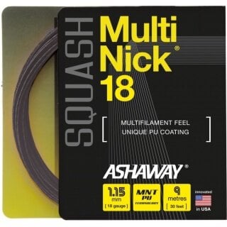Ashaway Squashsaite Multinick 18 (Power+Kontrolle) schwarz 9m Set