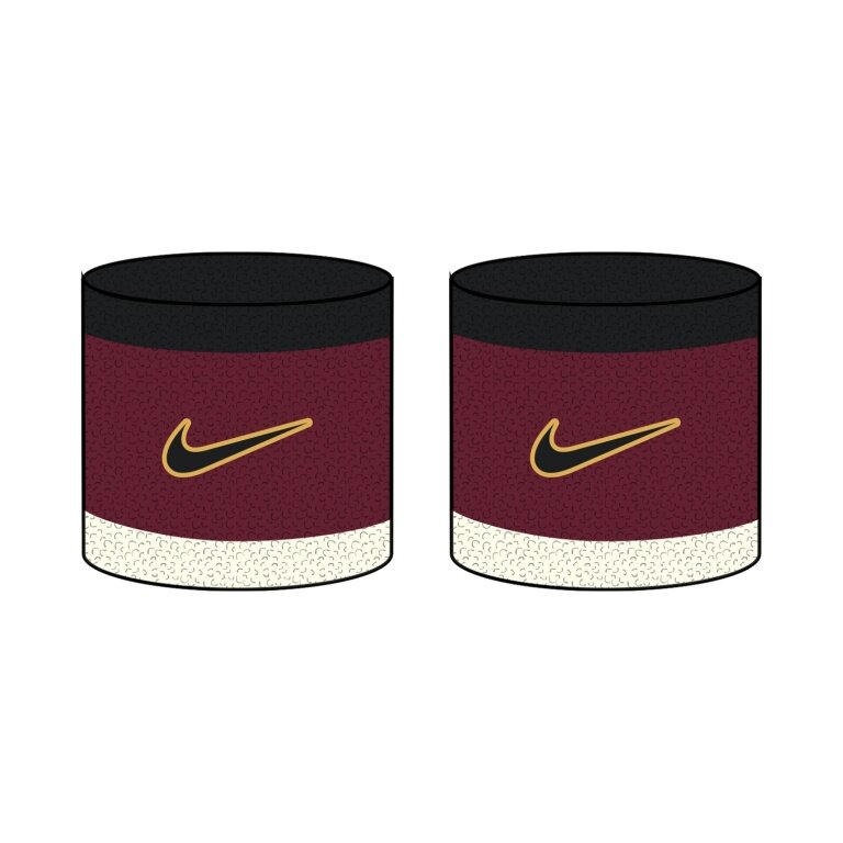 Nike Schweissband Swoosh Classic (Baumwollmix) 2026 burgundrot - 2 Stück