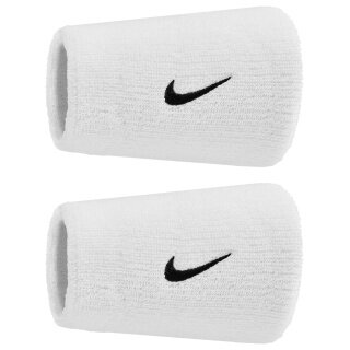 Nike Schweissband Swoosh Classic Doublewide Jumbo (Baumwollmix) 2025 weiss - 2 Stück