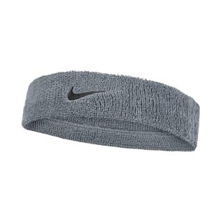 Nike Stirnband Swoosh Classic (Baumwollmix) 2025 grau - 1 Stück
