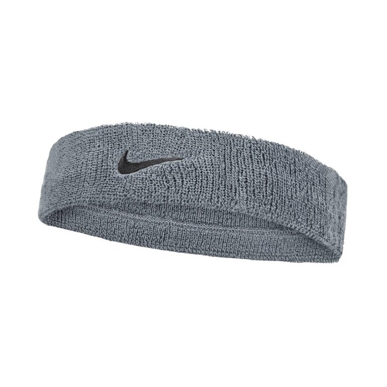 Nike Stirnband Swoosh Classic (Baumwollmix) 2025 grau - 1 Stück