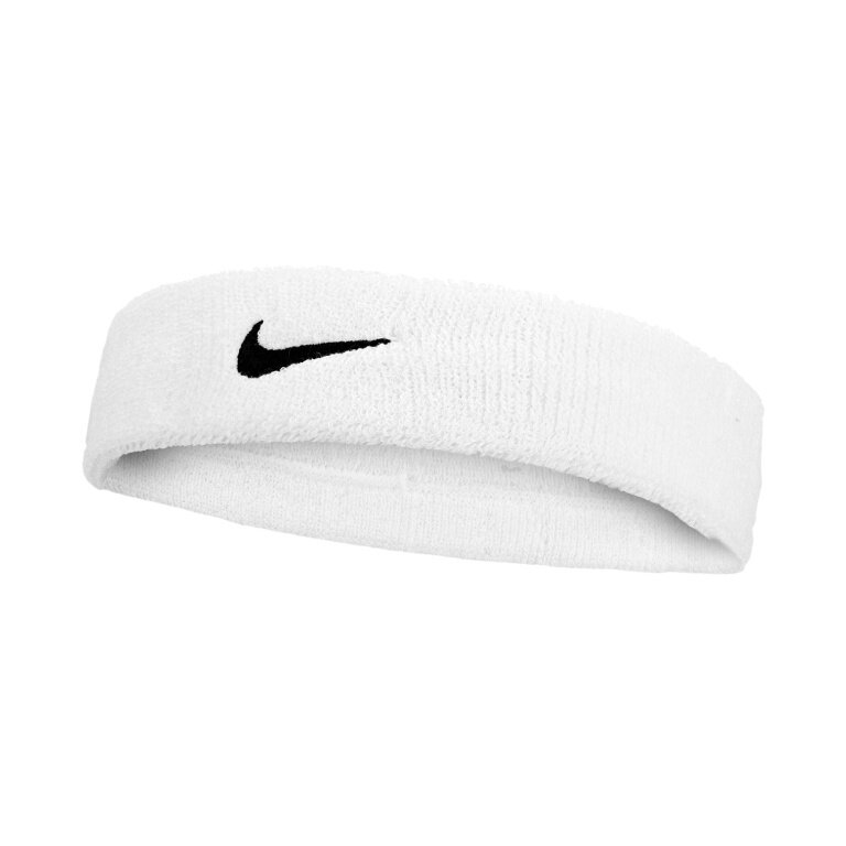 Nike Stirnband Swoosh Classic (Baumwollmix) 2025 weiss - 1 Stück