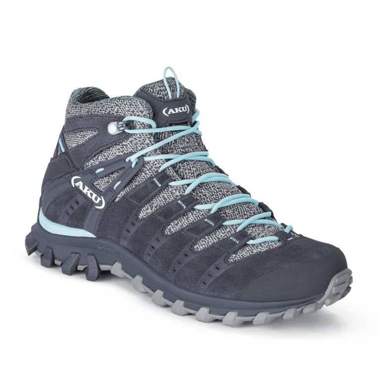 AKU Wanderschuhe Alterra Lite Mid GTX (Trekking, wasserdicht) anthrazitgrau/blau Damen