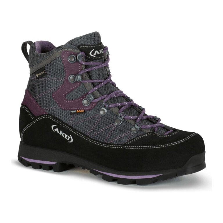 AKU Wanderschuhe Trekker Lite III Wide GTX (Trekking, wasserdicht, weit) anthrazit/violett Damen