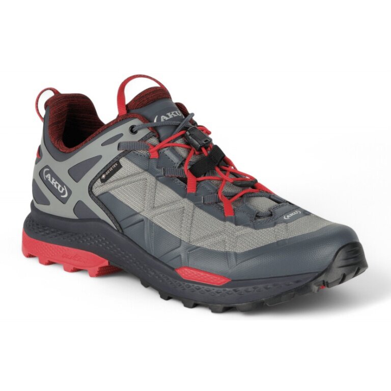 AKU Wanderschuhe Rocket DFS GTX (Fast-Hiking, wasserdicht) grau/rot Herren