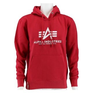 Alpha Industries Kapuzenpullover (Hoodie) Basic Logo weinrot Herren