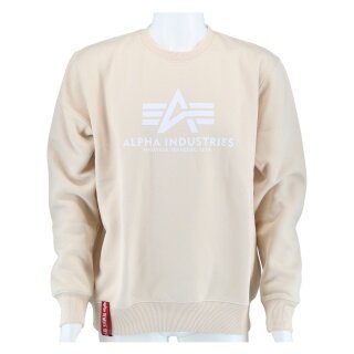 Alpha Industries Pullover Basic (Baumwolle) Sweater jet stream weiss/weiss Herren