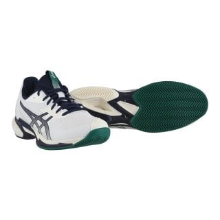 Asics Tennisschuhe Solution Speed FF 3 Clay/Sandplatz/Leichtigkeit cremeweiss/dunkelblau Herren