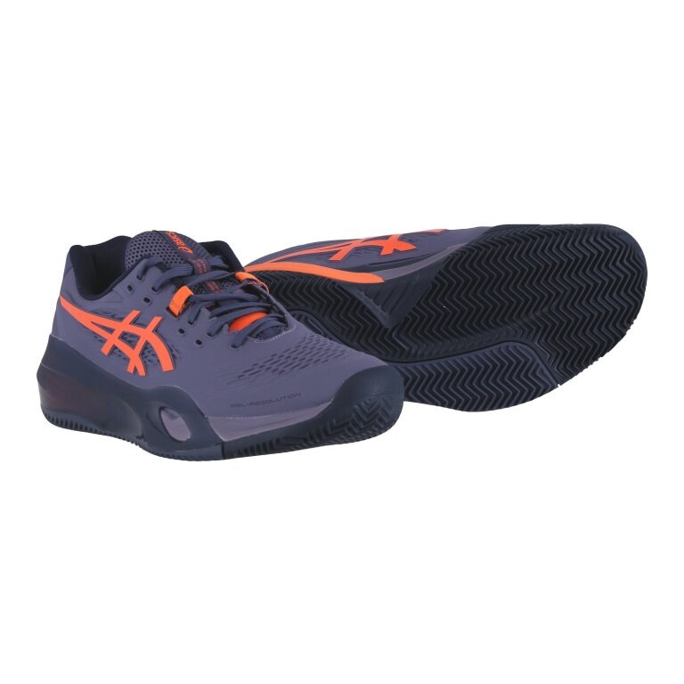 Asics Tennisschuhe Gel Resolution X Clay/Sandplatz (Stabilität) violett/orange Herren