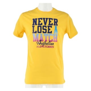 Australian Tennis-Tshirt Never Lose gelb Herren