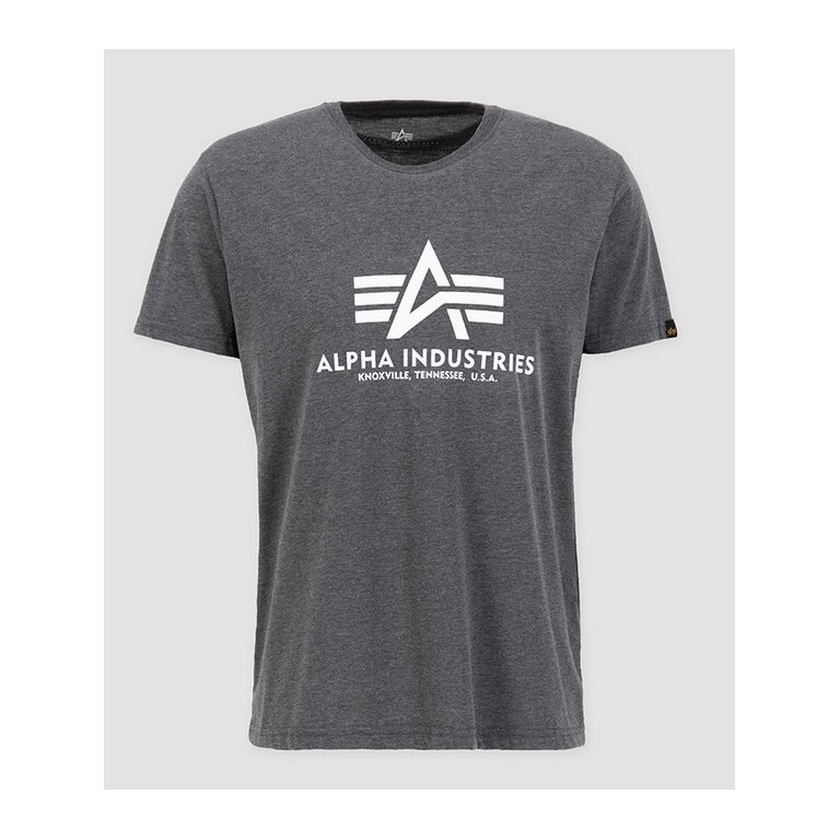 Alpha Industries Tshirt Basic (Baumwolle) charcoal/weiss Herren
