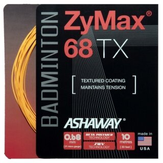 Ashaway Badmintonsaite Zymax 68 TX orange 10m Set