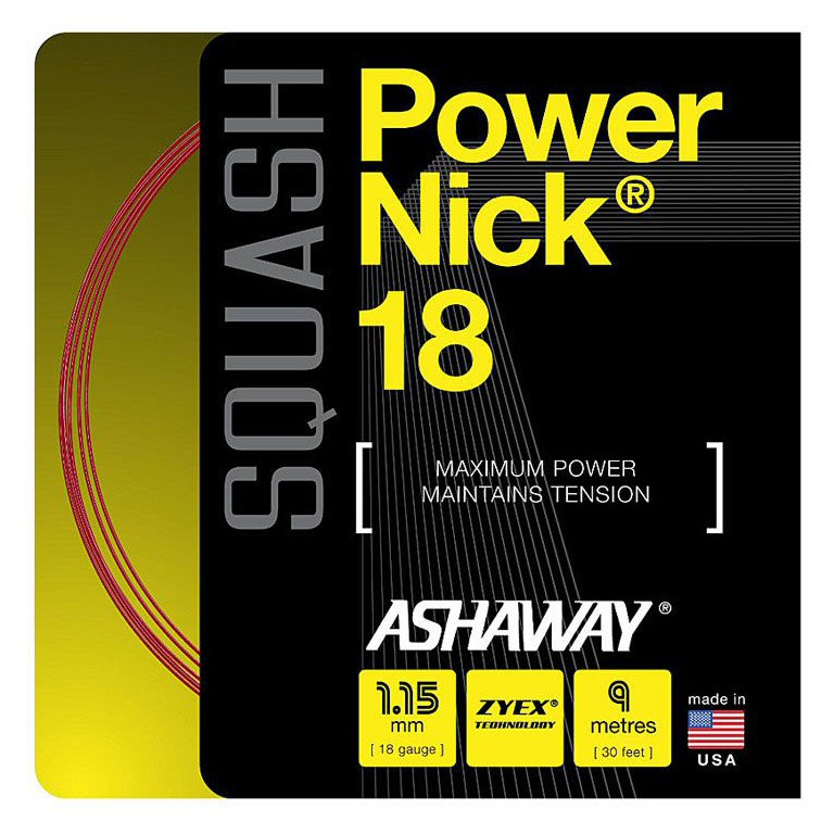 Ashaway Squashsaite Powernick 18 rot 9m Set