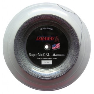 Ashaway Squashsaite Super Nick XL Titanium 1.25 grau 110m Rolle