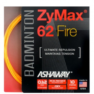 Ashaway Badmintonsaite Zymax 62 Fire orange 10m Set