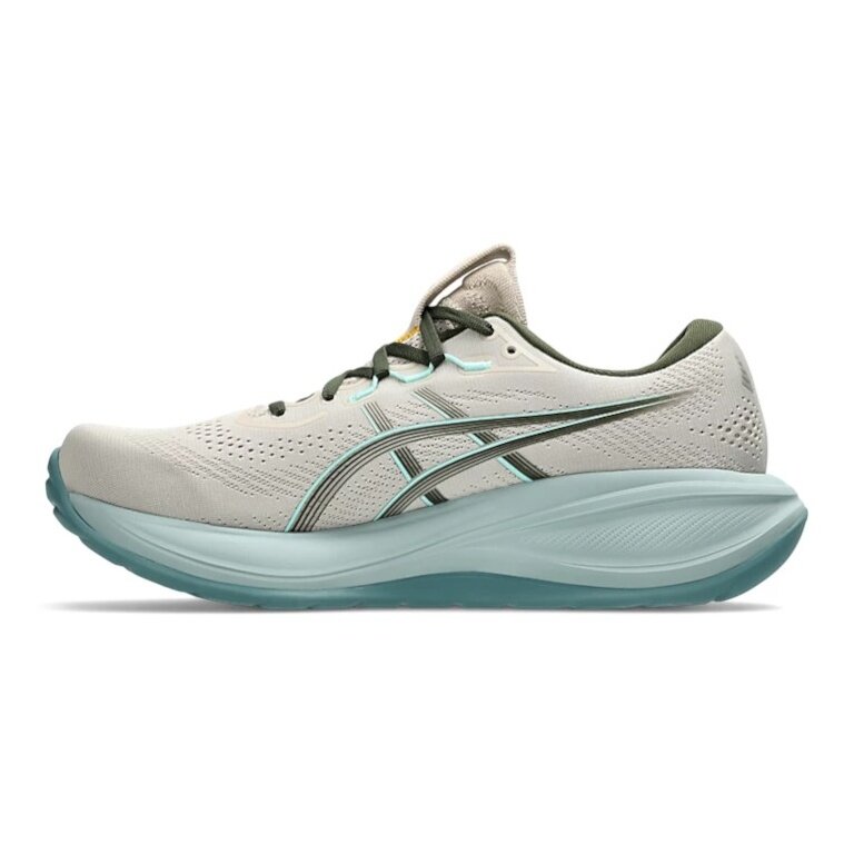 Asics Laufschuhe Gel Cumulus 28 (Dämpfung) grau/khakigrün Herren
