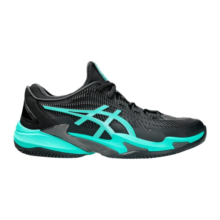 Asics Tennisschuhe Gel Court FF 3 Clay/Sandplatz/Stabilität schwarz/mintblau Herren