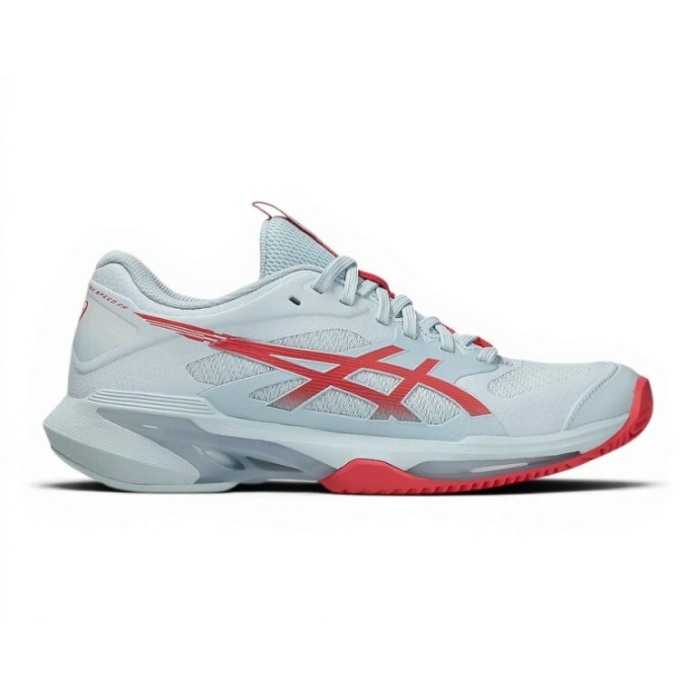 Asics Tennisschuhe Solution Speed FF 4 Clay/Sandplatz hellblau/rot Damen