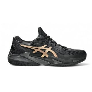 Asics Tennisschuhe Gel Court Novak FF 3 Night Energy Clay/Sandplatz/Stabilität 2025 schwarz/gold Herren