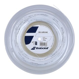 Babolat Tennissaite RPM Hurricane (Haltbarkeit+Spin) weiss 200m Rolle