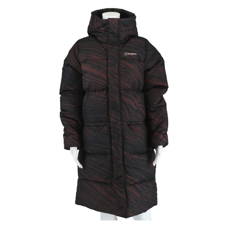 Berghaus Wintermantel Combust Reflect Lange Jacke (sehr warm, wasserabweisend) schwarz/braun Damen