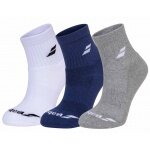 Babolat Sportsocken Ankle Quarter Classic weiss/dunkelblau/grau - 3 Paar