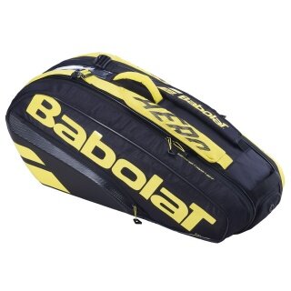 Babolat Tennis-Racketbag Pure Aero (Schlägertasche, 2 Hauptfächer) gelb/schwarz 6er