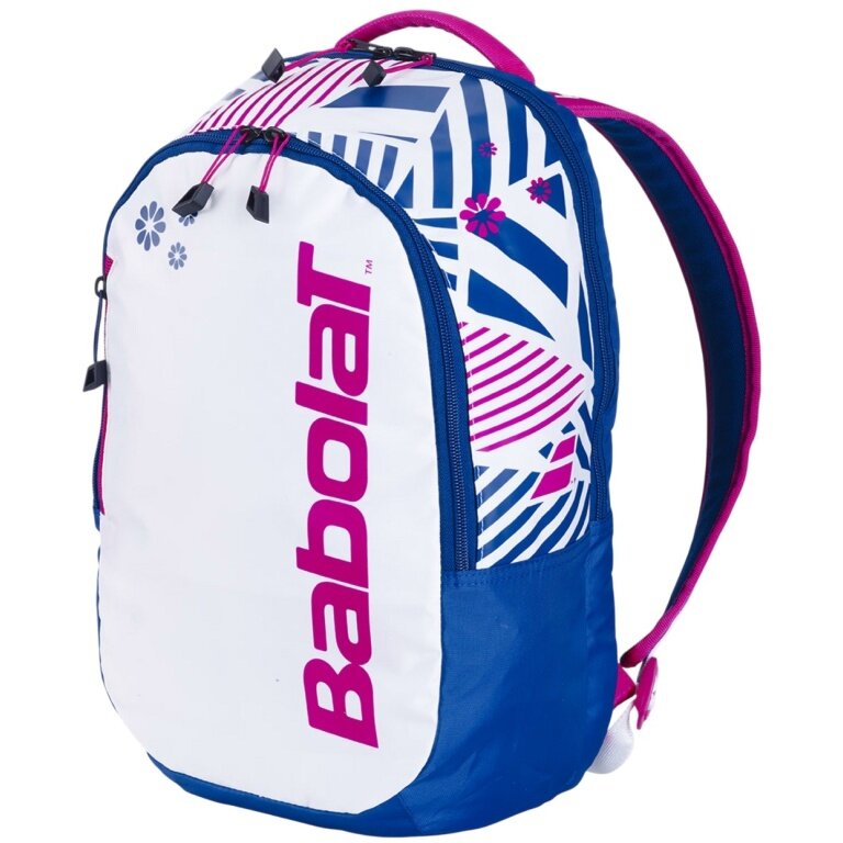Babolat Kinder-Rucksack 3rd Generation (Schlägerfach, Hauptfach) weiss/blau/rosa 26x15x41cm
