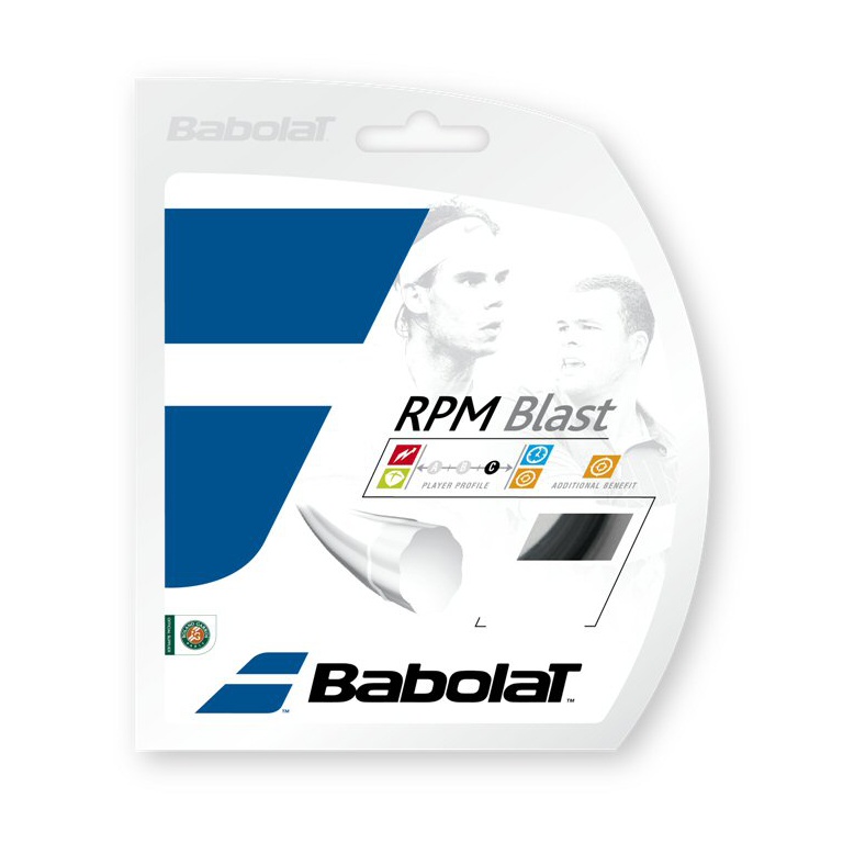 Besaitung mit Tennissaite Babolat RPM Blast schwarz